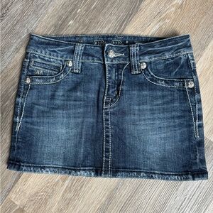 Miss Me Dark Blue Mini Skirt
